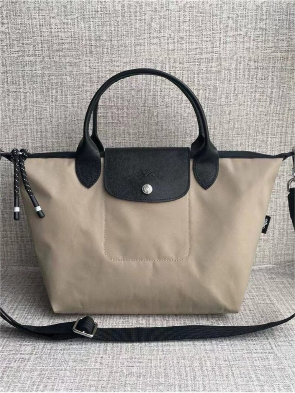 Longchamp Le Pliage Energy Beige Hand‑Crossbody Tote Bag